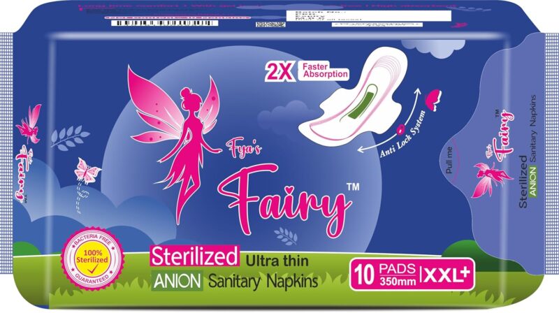 Fya's Fairy 350mm First Ever Double Sterilized Most Hygienic Sanitary Pads, Highly Absorbent Core