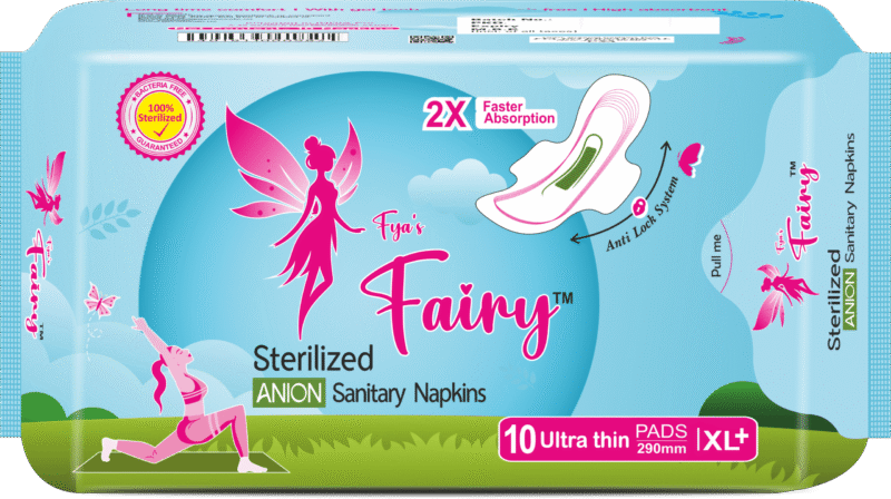 Fya's Fairy 290mm First Ever Double Sterilized Most Hygienic Sanitary Pads, Highly Absorbent Core