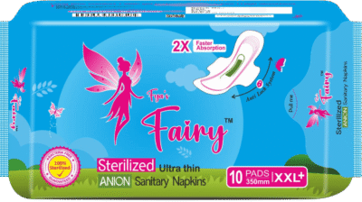 Fya's Fairy 350mm First Ever Double Sterilized Most Hygienic Sanitary Pads, Highly Absorbent Core